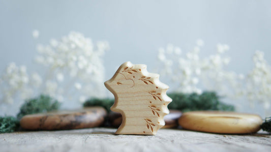 Hedgehog Wooden figurine - Waldorf wooden figurine - Forest animals figurines - Wooden figurine nursery decor - Made in the U.S.A