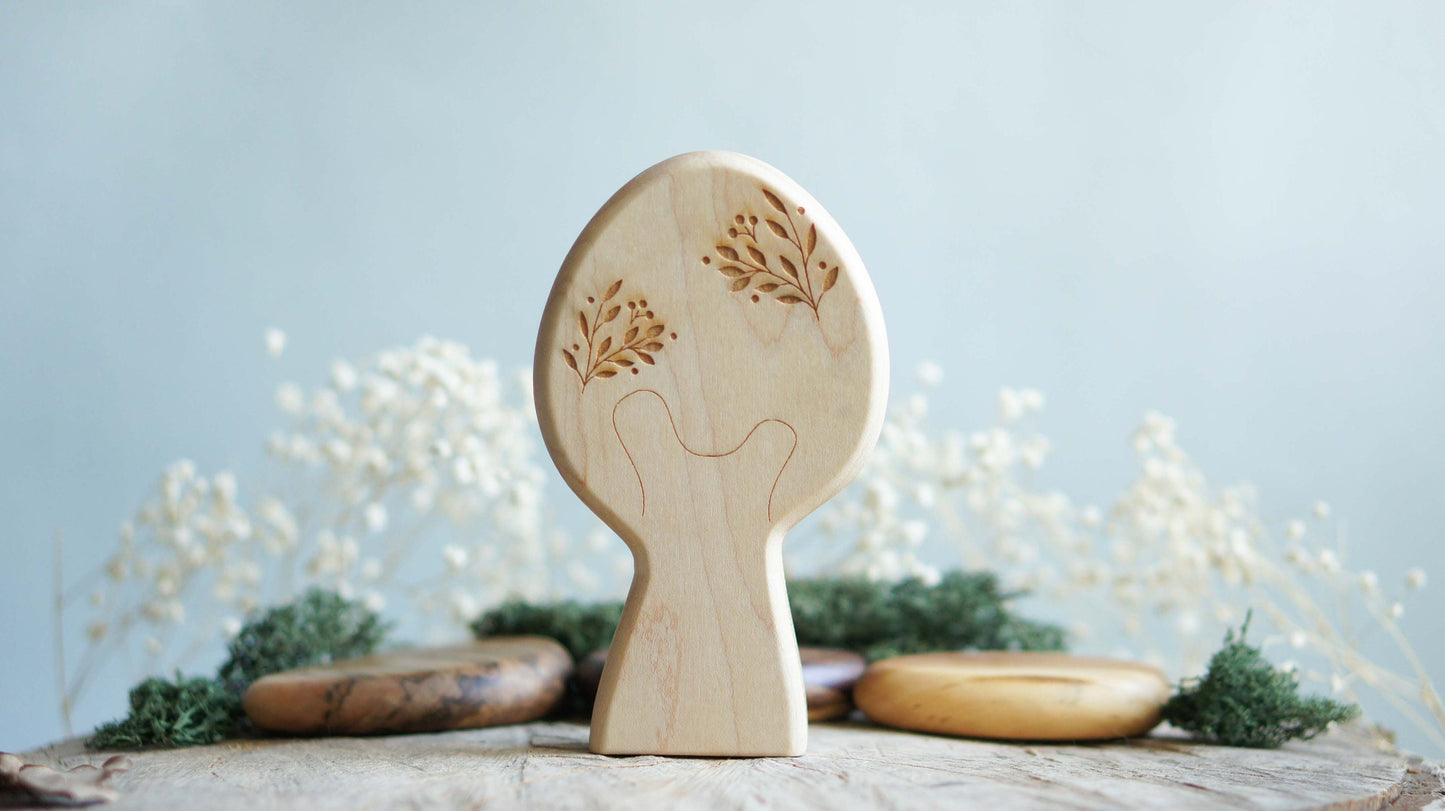 Wooden tree figurine - Wooden figurine nursery decor - Made in the U.S.A