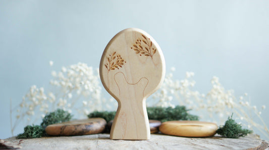 Wooden tree  figurine  - Wooden figurine nursery decor - Made in the U.S.A